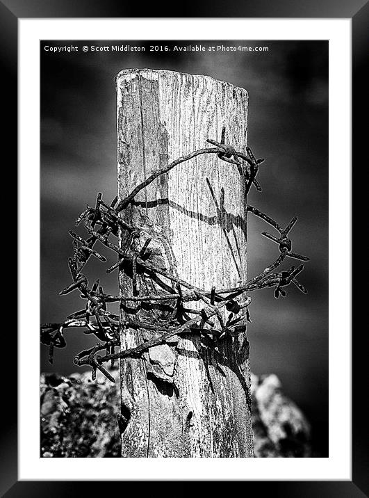 Wood and wire Framed Mounted Print by Scott Middleton
