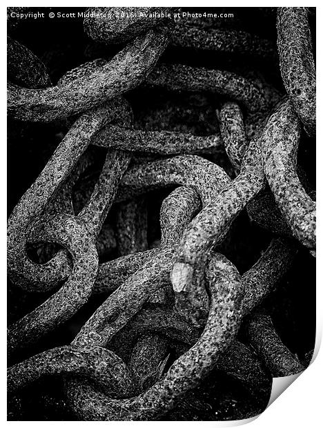 Rusty Chains Print by Scott Middleton
