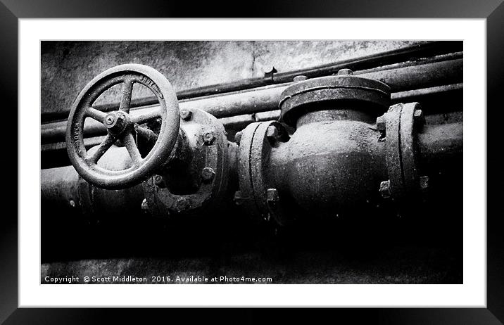 Pipes and wheels Framed Mounted Print by Scott Middleton