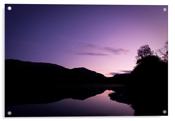 A Coniston Dawn Acrylic by Simon Wrigglesworth
