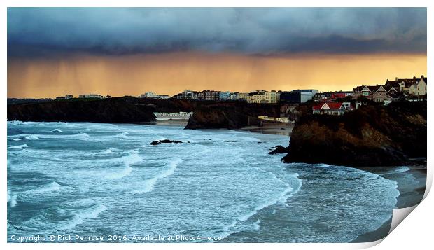 After The Rain In Newquay Print by Rick Penrose