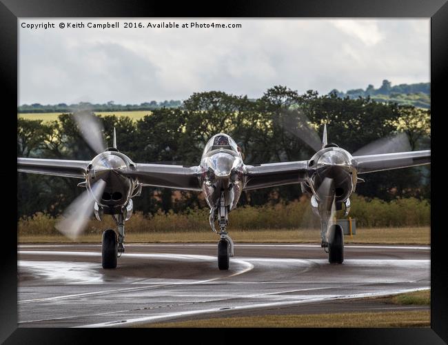 Silver P-38 Lightning Framed Print by Keith Campbell