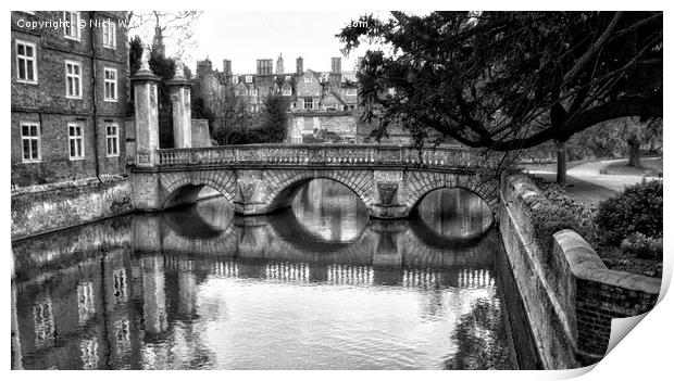 St. Johns College Cambridge Print by Nick Wardekker