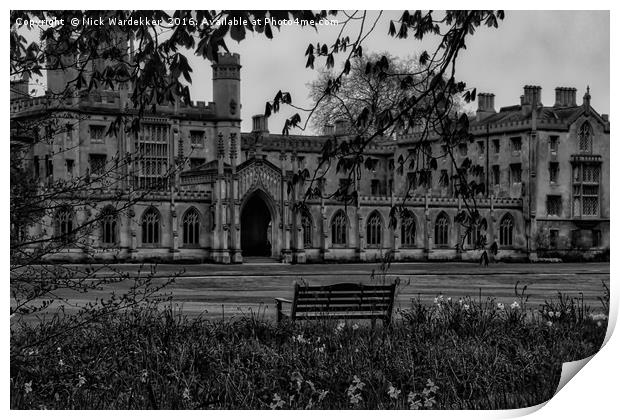 Spring at St. Johns College Print by Nick Wardekker