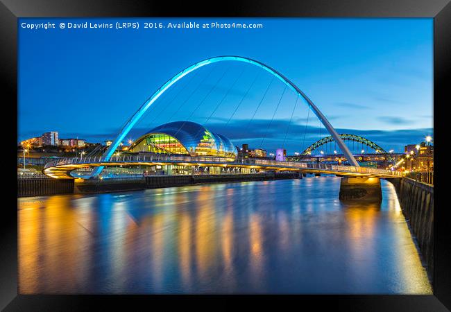 Millennium Bridge - Gateshead Framed Print by David Lewins (LRPS)
