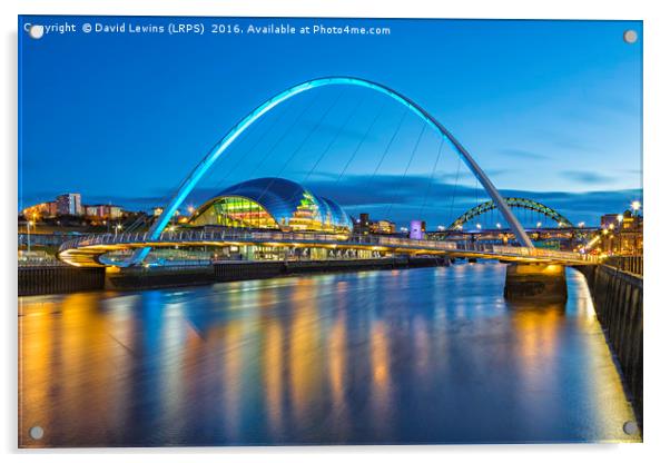 Millennium Bridge - Gateshead Acrylic by David Lewins (LRPS)