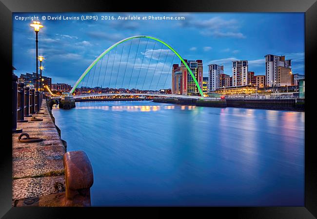 Millennium Bridge - Gateshead Framed Print by David Lewins (LRPS)