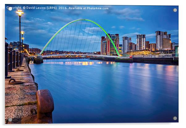 Millennium Bridge - Gateshead Acrylic by David Lewins (LRPS)