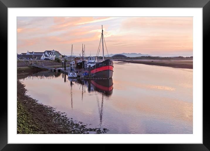 Pink Evening Sky Framed Mounted Print by Valerie Paterson