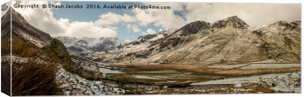 Snowdonia mountains  Canvas Print by Shaun Jacobs