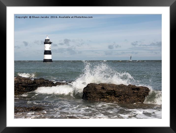 Penmon lighthouse  Framed Mounted Print by Shaun Jacobs
