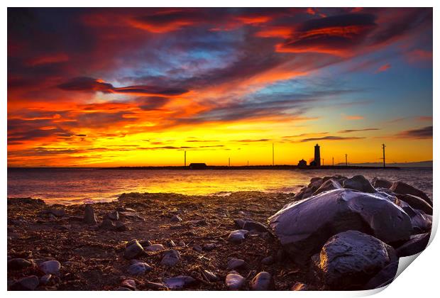 Grotta Lighthouse Print by Svetlana Sewell