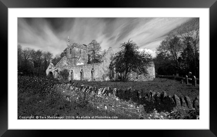 The old church ruins  Framed Mounted Print by Sara Messenger