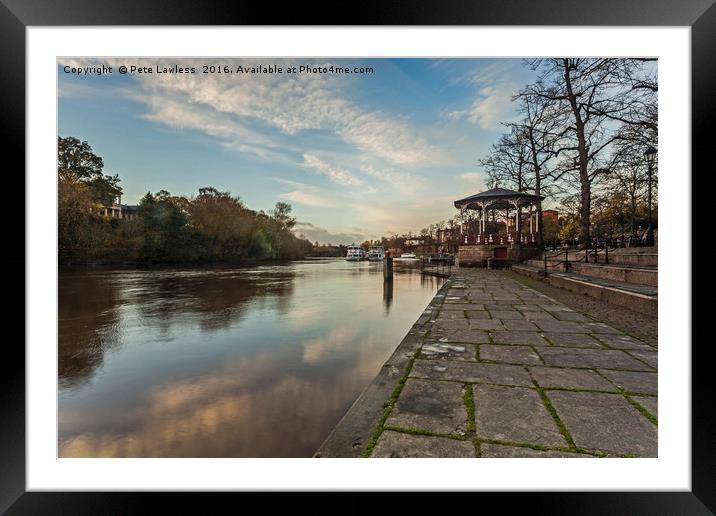 River Dee, The Groves Chester Framed Mounted Print by Pete Lawless