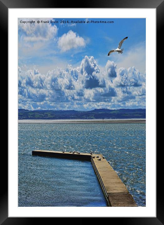 West Kirby Marine Lake on a windy day Framed Mounted Print by Frank Irwin
