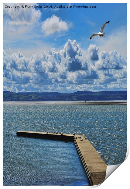 West Kirby Marine Lake on a windy day Print by Frank Irwin