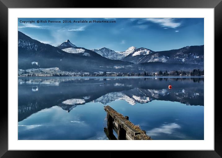 Cool Waters Of The Wolfgangsee Framed Mounted Print by Rick Penrose