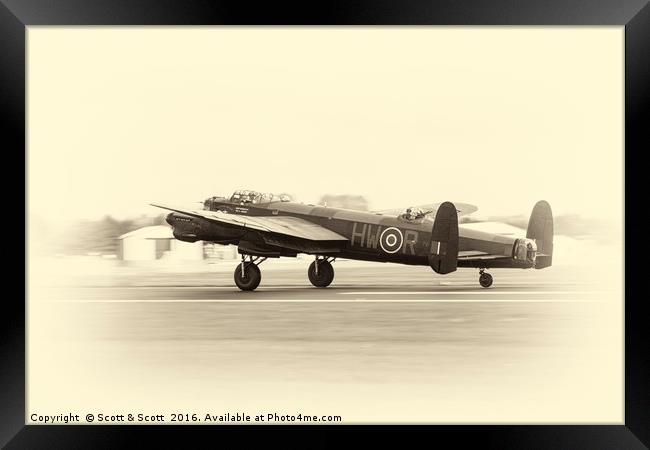 Lancaster Bomber Framed Print by Scott & Scott