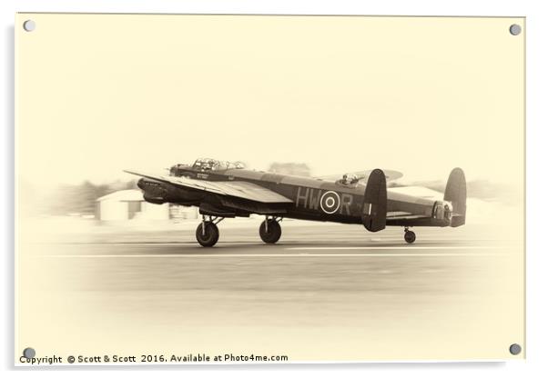 Lancaster Bomber Acrylic by Scott & Scott