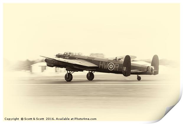 Lancaster Bomber Print by Scott & Scott