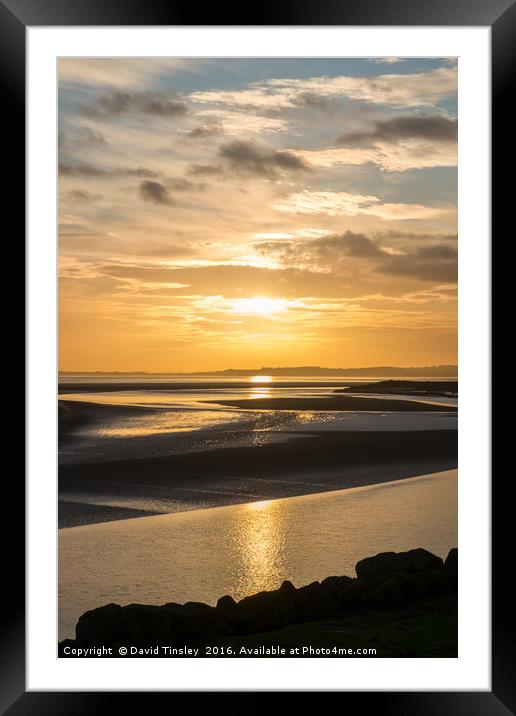 Severn Sundown Framed Mounted Print by David Tinsley
