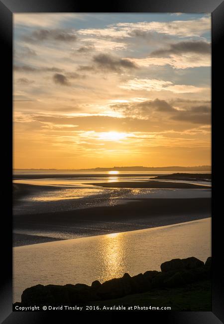 Severn Sundown Framed Print by David Tinsley
