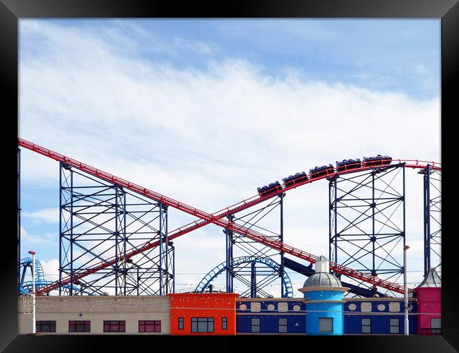 Roller Coaster Framed Print by Victor Burnside