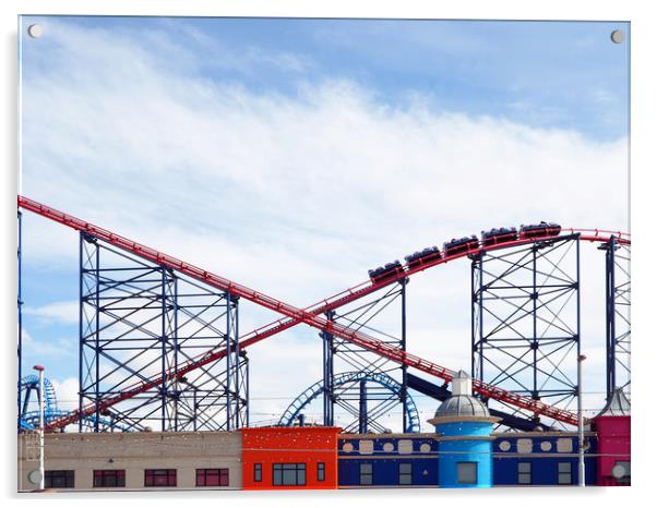 Roller Coaster Acrylic by Victor Burnside