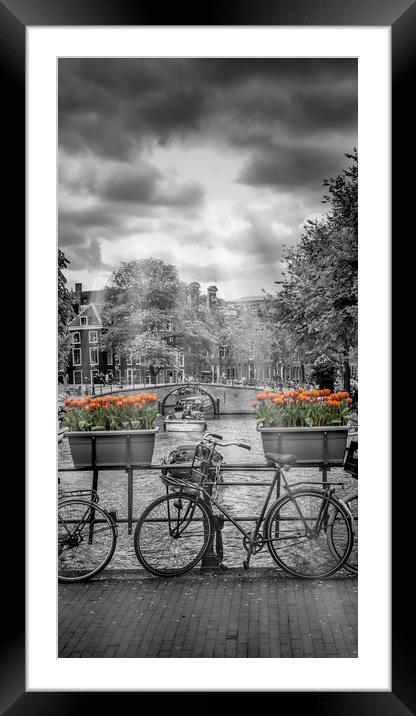 AMSTERDAM Gentlemen's Canal | upright panoramic vi Framed Mounted Print by Melanie Viola
