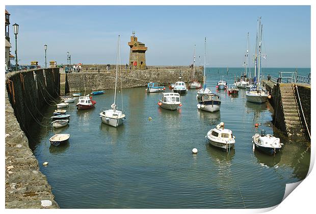 Lynmouth Harbour, North Devon Print by graham young