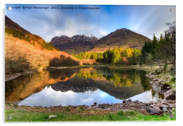 Glencoe Loch Acrylic by Paul Messenger