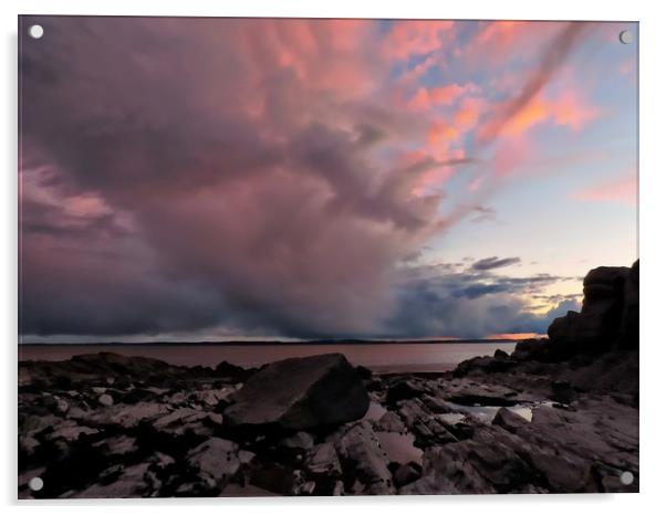 Dramatic Stormy Sky Acrylic by Andy Smith