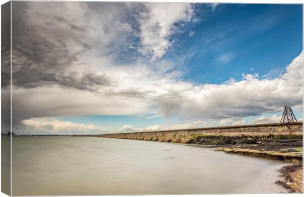 Cowes Breakwater Isle Of Wight Canvas Print by Wight Landscapes