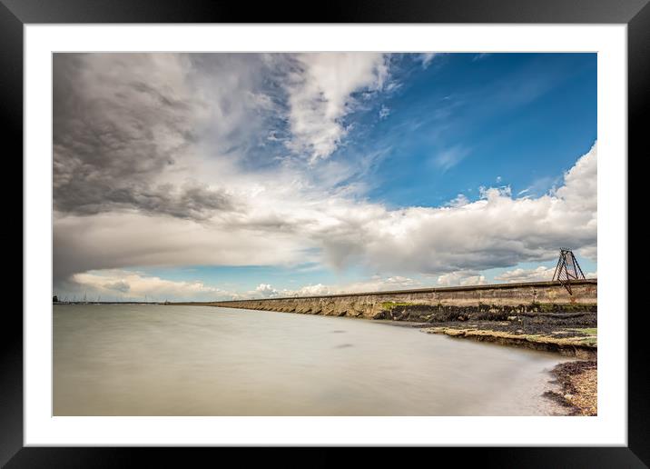 Cowes Breakwater Isle Of Wight Framed Mounted Print by Wight Landscapes