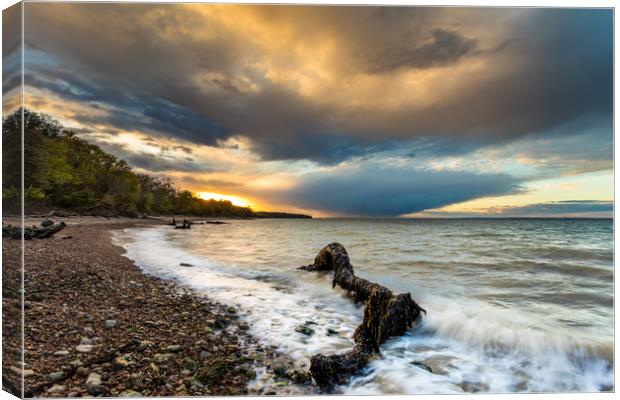 Woodside Bay Isle Of Wight Canvas Print by Wight Landscapes