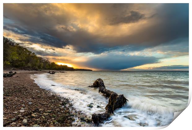 Woodside Bay Isle Of Wight Print by Wight Landscapes