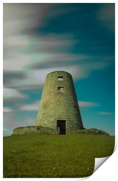 The Mystique of Cleadon Mill Print by andrew blakey