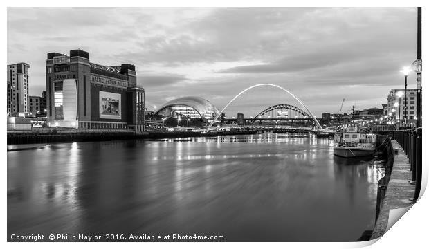 The Baltic Flour Mill by the River Tyne Print by Naylor's Photography