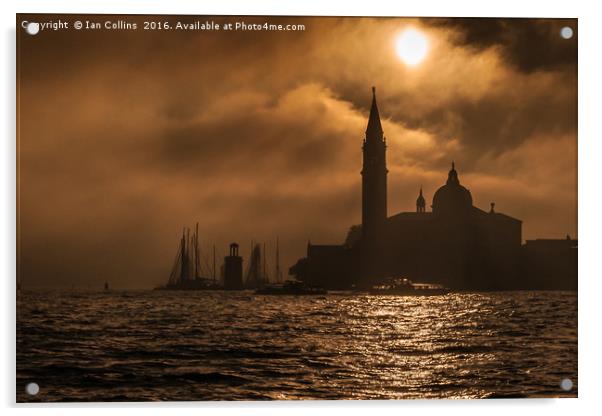 Misty San Giorgio Maggiore Acrylic by Ian Collins
