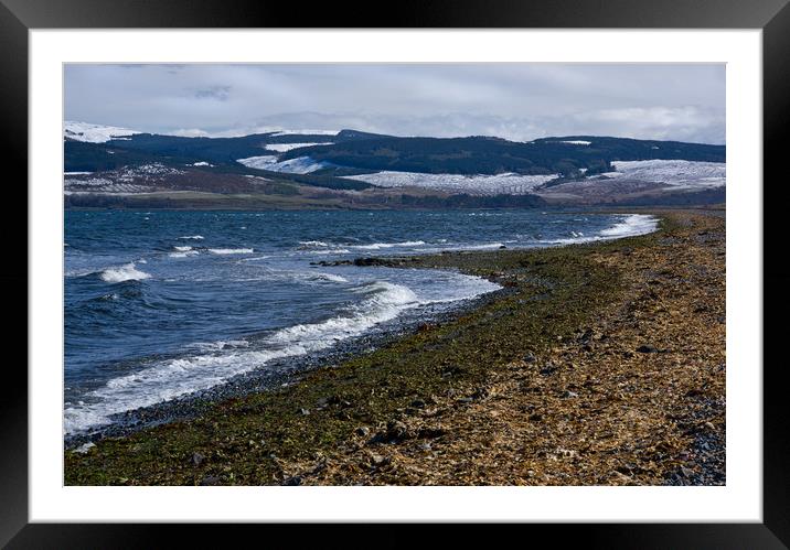 Storm Brewing on the Sound of Mull Framed Mounted Print by Jacqi Elmslie