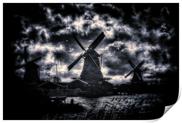 The Old Windmills Print by Scott Anderson