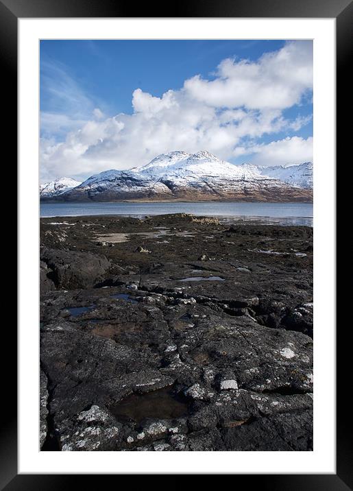 A Volcanic Beach on Mull Framed Mounted Print by Jacqi Elmslie
