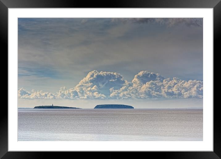 Flat Holm And Steep Holm Framed Mounted Print by Steve Purnell