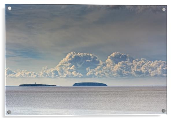 Flat Holm And Steep Holm Acrylic by Steve Purnell