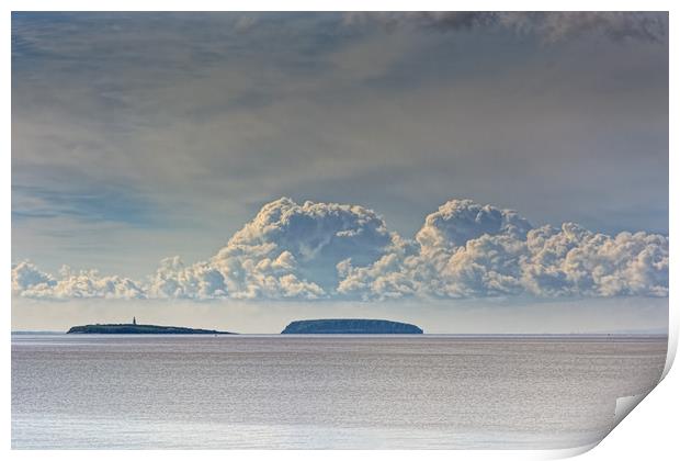 Flat Holm And Steep Holm Print by Steve Purnell