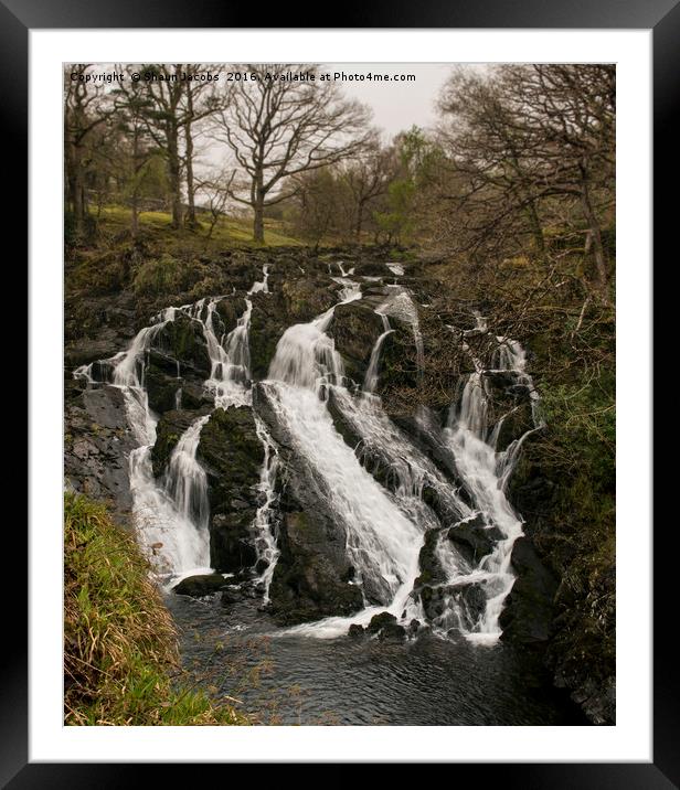 Swallow falls Framed Mounted Print by Shaun Jacobs