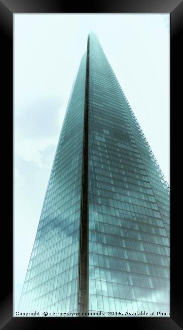 Shard of Glass                       Framed Print by cerrie-jayne edmonds