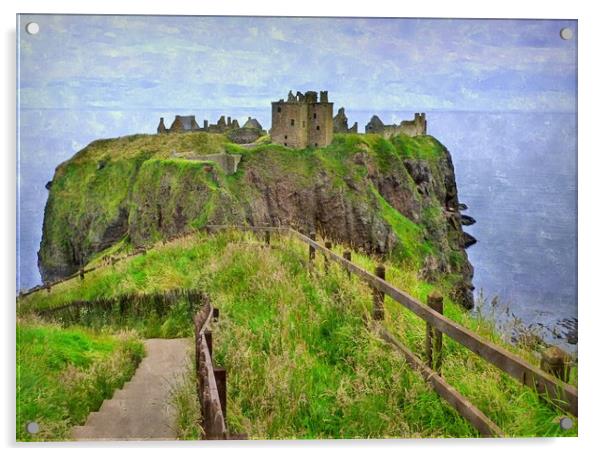 dunnottar castle Acrylic by dale rys (LP)