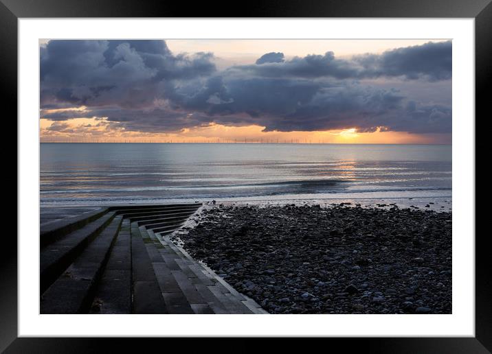Llandudno coast sun rise Framed Mounted Print by Tony Bates