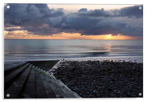 Llandudno coast sun rise Acrylic by Tony Bates